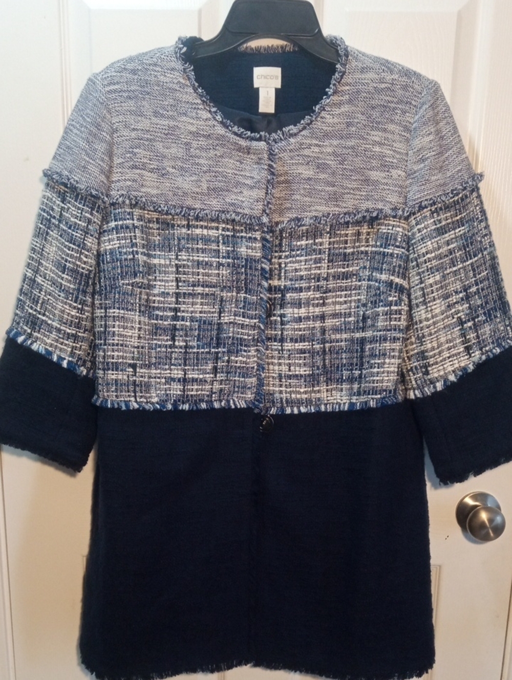 CHICO'S TWEED COAT